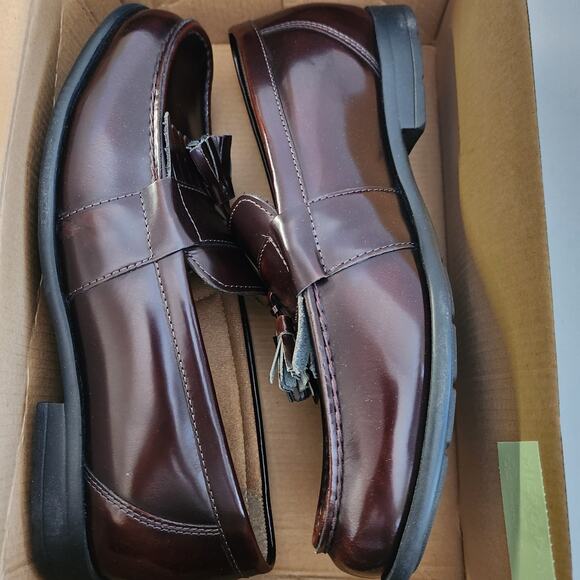 Nunn Bush Men Denzel Moc Toe Kiltie Tassel  Loafer KORE Comfort , Burgundy, 8 main image 5